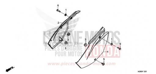 SIDE COVER (CRF125F/FB K) CRF125FK de 2019